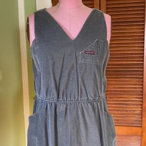 1990s Jordache Grey Corduroy Dress